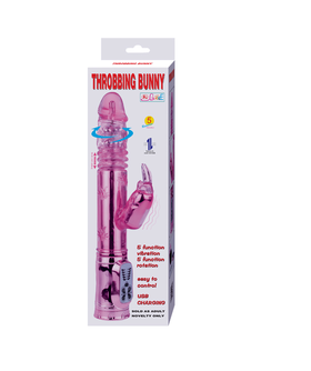 THROBBING BUNNY MOTOR Vibrador recarregável, estimulação dupla, à prova de água, seguro
