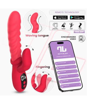 TINGLY WAVE Vibromasseur avec contrôle par appli, 9 modes de vibration caressante