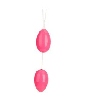 TWINS BALLS ROSA  Bolas anales de color rosa con vibración y cordón seguro