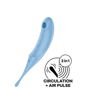 SATISFYER TWIRLING PRO Vibrador híbrido com tecnologia Air-Pulse e controlo duplo