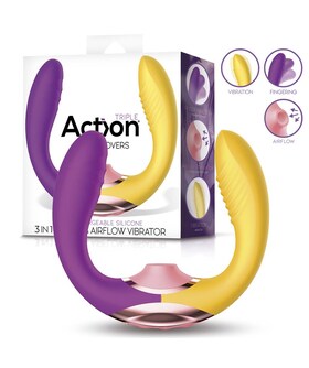 TWO LOVERS TRINITY Vibratore Three Lovers 3 in 1 con finger e succhiotto