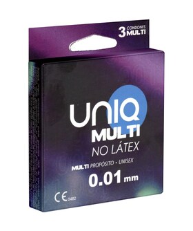 UNIQ MULTI Ultra-thin Latex-Free Condoms AT-10 0.008 mm (3 pack)