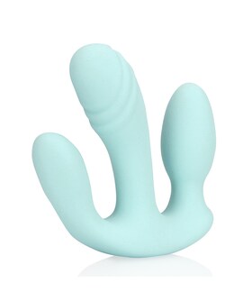 BREEZY BLUE LOVELINE Vibrador 3 em 1: estimula o clitóris, ponto G e ânus, à prova de água