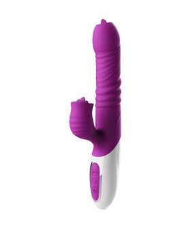 DOUBLE TONGUE Vibrador multifuncional com efeito de calor e movimento de vaivém
