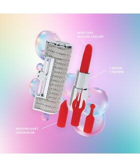 ANGEL LIPSTICK Vibromasseur discret et élégant avec têtes interchangeables