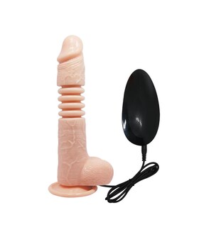 THUNDER UP Vibrador realista com movimento único e controlo remoto