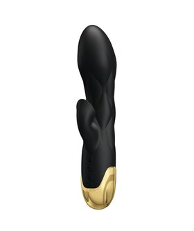 VIBRADOR DE LUXO BANHADO A OURO Brinquedo erótico de luxo com sucção e vibração