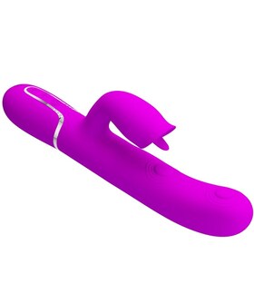 VIBRADOR RABBIT COM LICKING FU Vibrador duplo com funções avançadas de estimulação