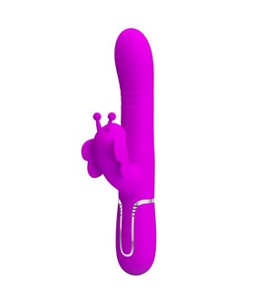 VIBRADOR RABBIT MULTIFUNÇÃO 4 Vibrador Coelho Pretty Love, prazer e estimulação variada