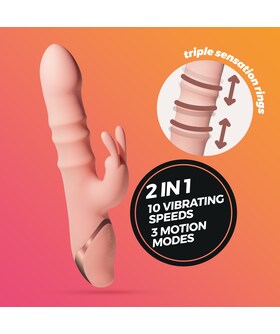 RINGLORD Vibromasseur avec 3 anneaux mobiles, 10 modes de vibration et recharge USB