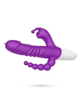 WRANGLER Vibrador Tripla Estimulação com Sucção e Movimento de Empurrar