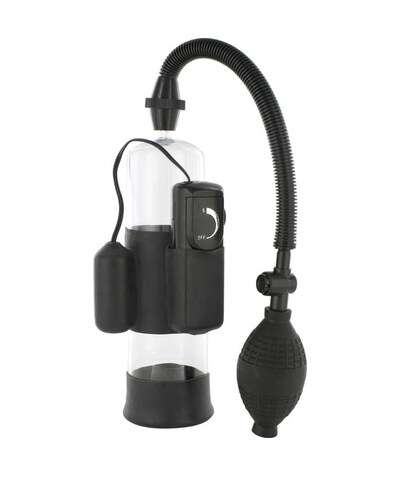 Bomba manual con vibración para penes de hasta 19cm