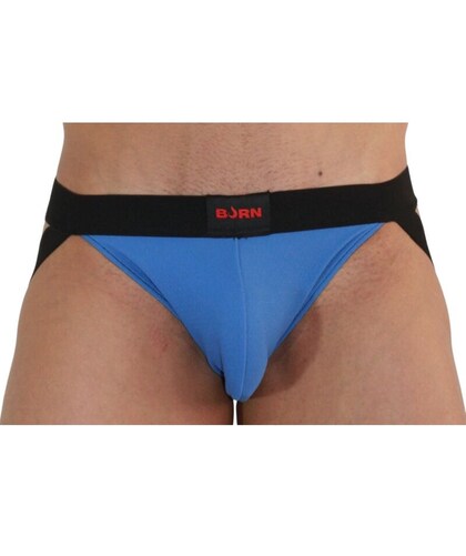 008 JOCK AZUL / NEGRO S Jockstraps audaces, cómodos, con brillos y transparencias
