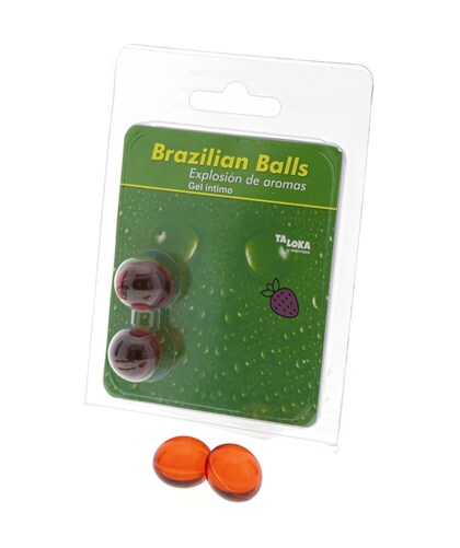 BRAZILIAN BALLS AROMA Bolas brasiliane solubili al gel intimo al gusto di fragola