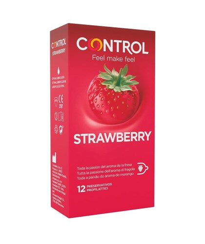 ADAPTA Preservativo com aroma a morango; ideal para momentos de prazer oral