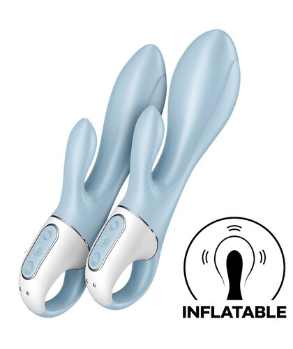 AIR PUMP BUNNY 1 Vibrador inflable con 12 modos, ideal para punto g y clítoris