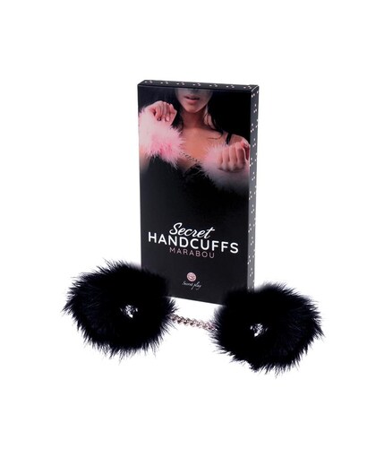 ALGEMAS SECRET HANDCUFFS MARAB Esposas de penas macias para principiantes em bondage