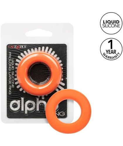 ALPHA ANILLO PROLONG GRANDE NARANJA Anillo de silicona para mejor rendimiento sexual