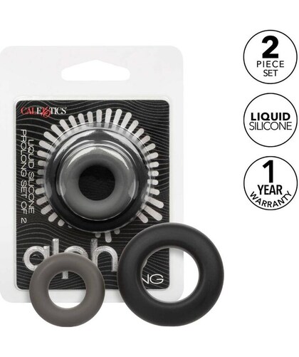 ALPHA CONJUNTO DE 2 ANÉIS PROLONG Anéis de silicone para uma ereção duradoura