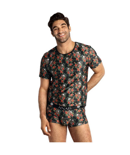 ANAIS MEN SMOOTH Form-fitting intimate tee, featuring a provocative print design