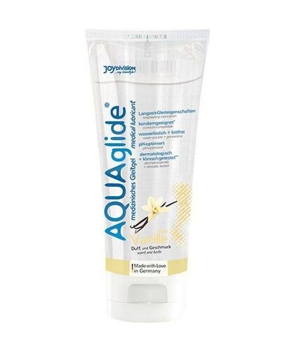 AQUAGLIDE VAINILLA Lubricante de sabor vainilla, médico, deslizante y soluble