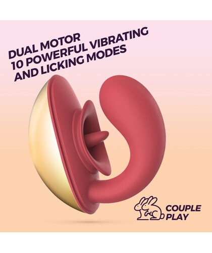 ARCANE Estimulador recargable: doble motor, 10 vibraciones, 3 movimientos
