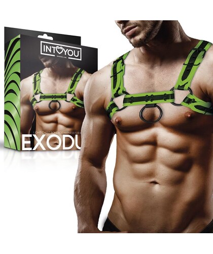LUMINA HARNESS Arnés bondage per il petto che si illumina al buio