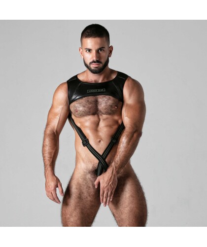 CORPORAL BOY BLACK Lingerie érotique en similicuir et tissu 3D, ajustement parfait