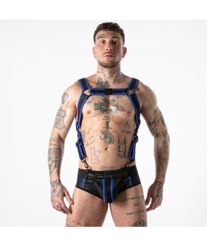 LOCKER GEAR MILITARE Imbracatura bondage stile militare blu