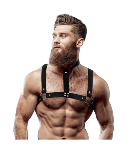 ATTITUDE CHOCKER Arnés ajustable vegano para hombres; resalta figura sexy