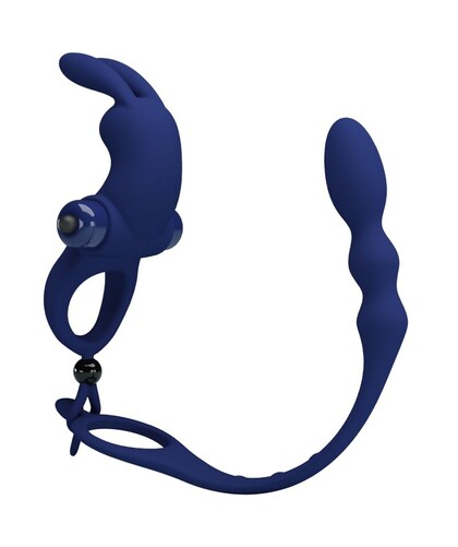 SALTO DE PRAZER Anel peniano e plug anal vibratório