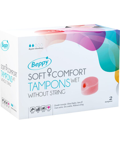 BEPPY WET Tampons sem fio; cómodos, seguros para desporto e sexo