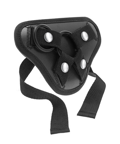 BLACK HARNESS Arnés sexual ajustable con doble anillo