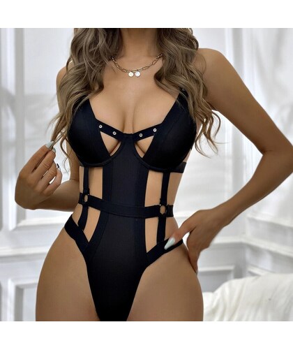 TRI-CUTOUT STRAPPY Body erótico con cortes seductores