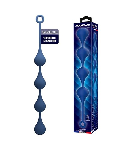 MR PLAY XL Boules anales XL en silicone bleue