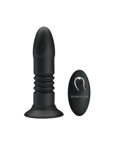 MAGIC JINGER Plug anal con vibraciones, control remoto y ventosa potente