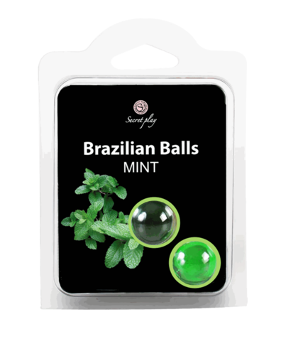 BRAZILIAN BALLS MENTA Bolas de lubrificante com aroma a menta, ideais para massagens