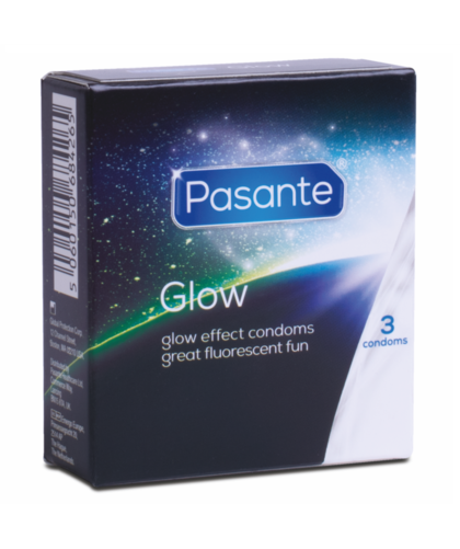 GLOW IN THE DARK Latex condoms, 53 mm, with a glow-in-the-dark effect