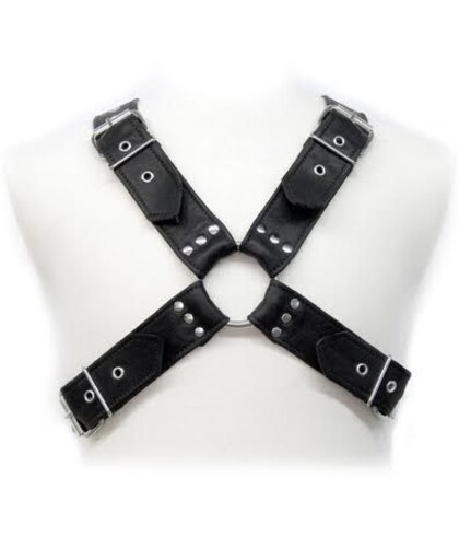 BUCKLES HARNESS Adjustable Leather Harness for BDSM Fun