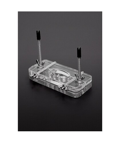 BALL BUTCHER STEEL Clear Acrylic BDSM Stimulator with Adjustable Pressure