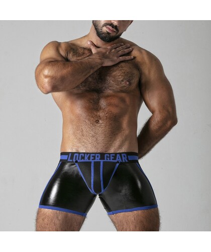 ZIPBLUE Experience the perfect blend of boldness and comfort with our faux leather erotic shorts.