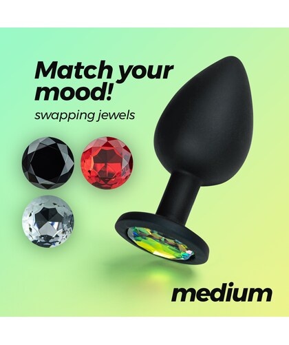 CAMILEO PLUG Plug anal en silicone médicale avec strass interchangeables