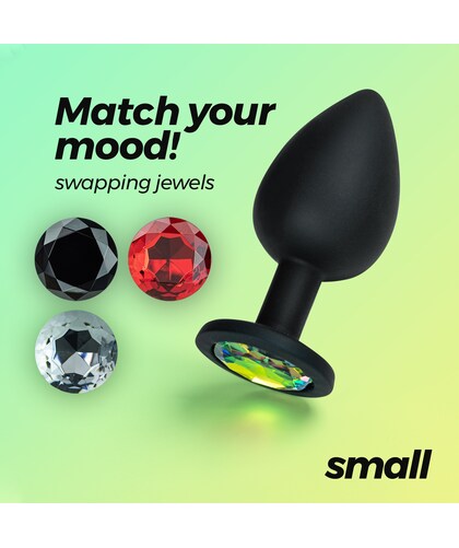 CAMILEO PLUG Plug anale in silicone medico con gemme intercambiabili scintillanti