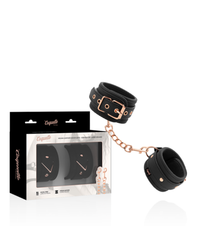 FANTASY ELEGANCE Indulge in excitement with our vegan leather bondage cuffs. They're safe, adjustable, and 