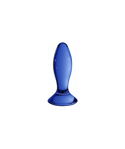 CHRYSTALINO FOLLOWER BLUE Discover the pleasure of temperature play with our sculpted glass anal plug. Perfectly cra