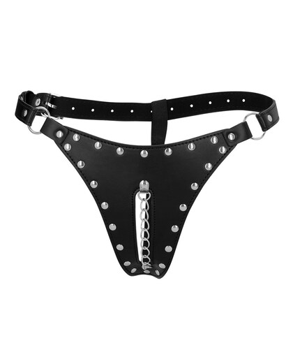 CASTIDADE TANGA XTREME Chastity Belt with Stimulating Chain Detail