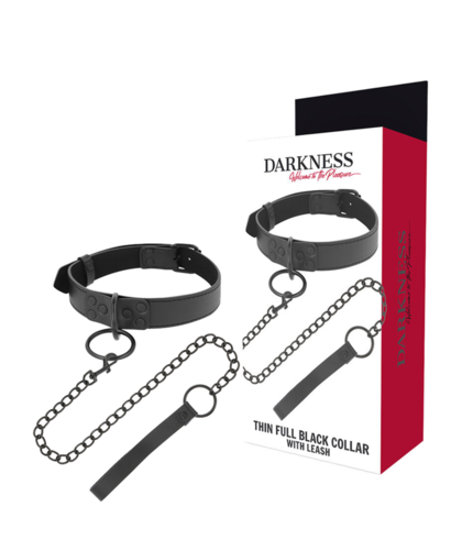 COLLIER NOIR AVEC Colar BDSM ajustável, em neoprene e puleather, confortável e seguro