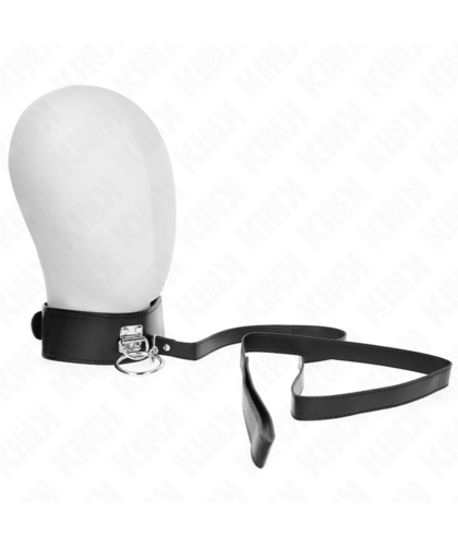 COLEIRA COM TRELA 116 CM COM T Colares elegantes para dinâmicas BDSM com estilo