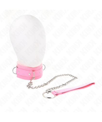 KINK COLLAR ROSA Collar con correa rosa ajustable