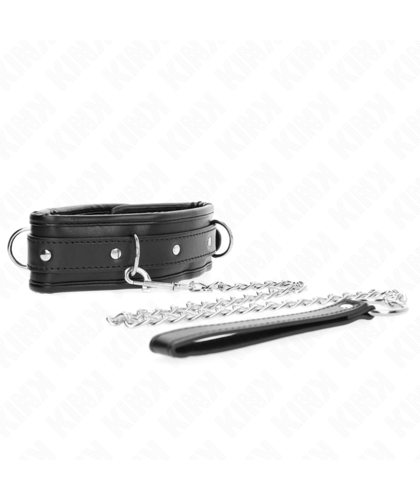 COLEIRA COM CORREIA 65 CM PESADO Colares para controlo e estilo em aventuras BDSM